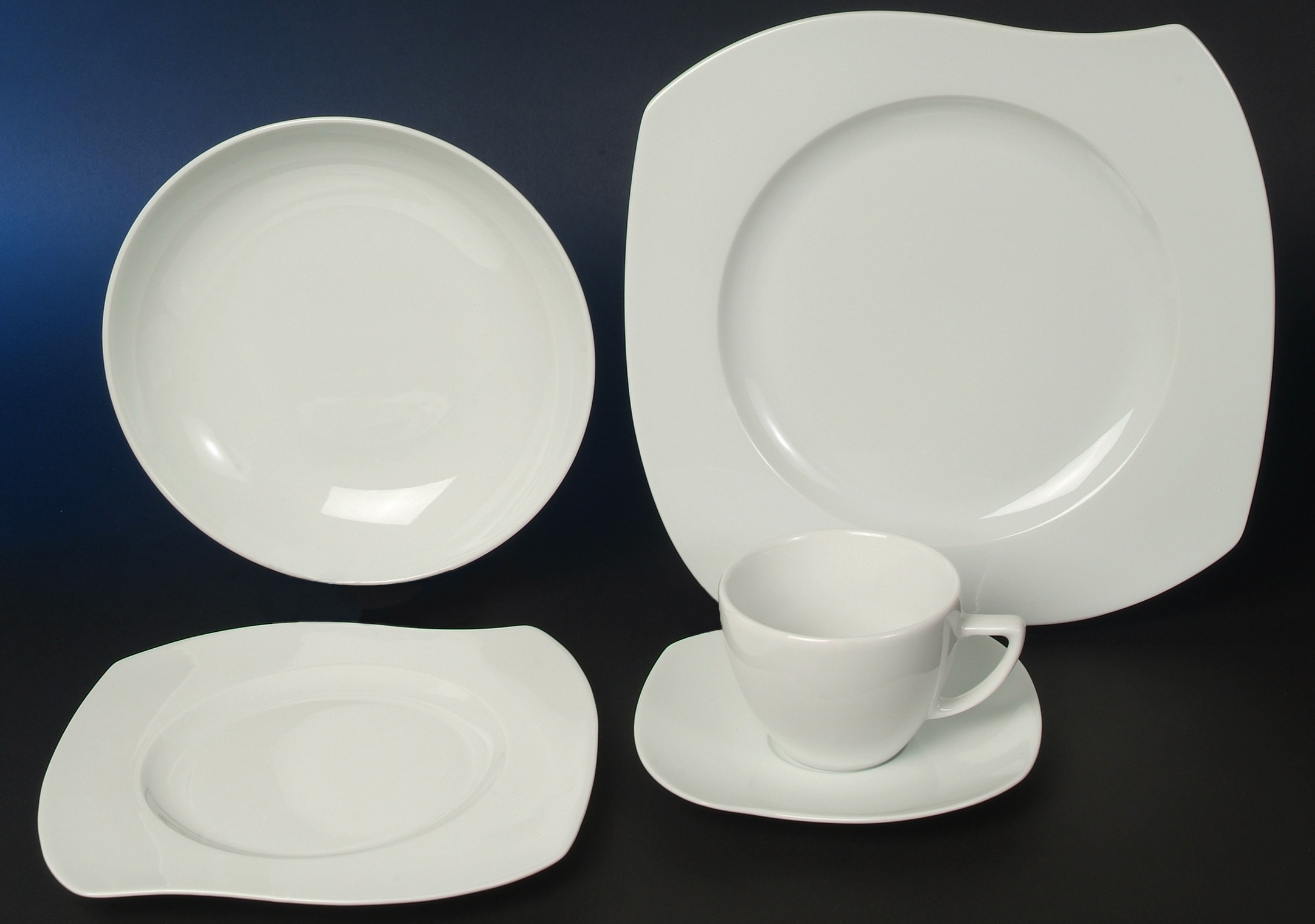 Eleganz Weiss Porzellanservice Serie