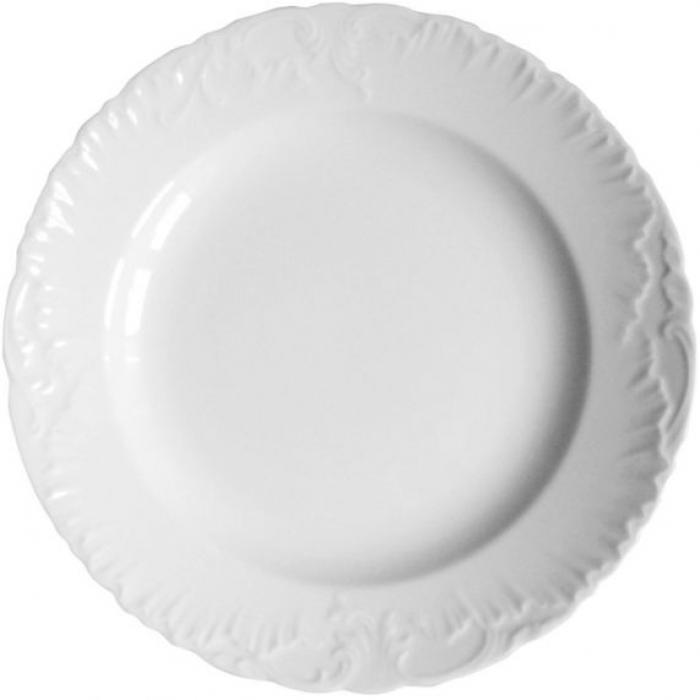 Rocaille Weiss Speise Teller 6er pack