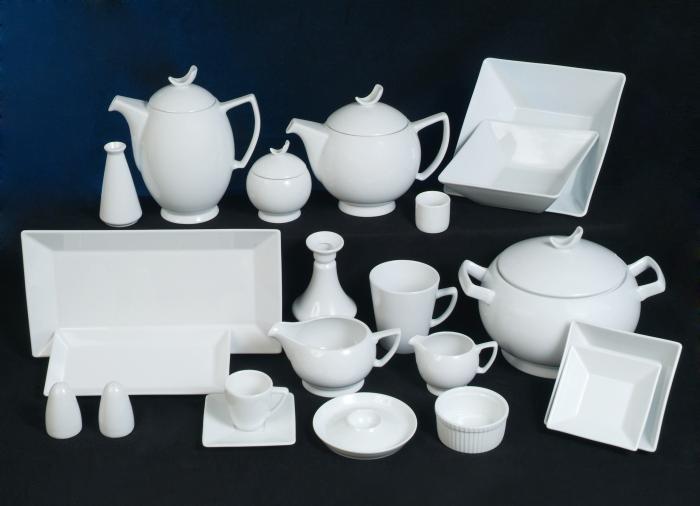 Preview: Quadrat Weiss Porzellanservice Serie