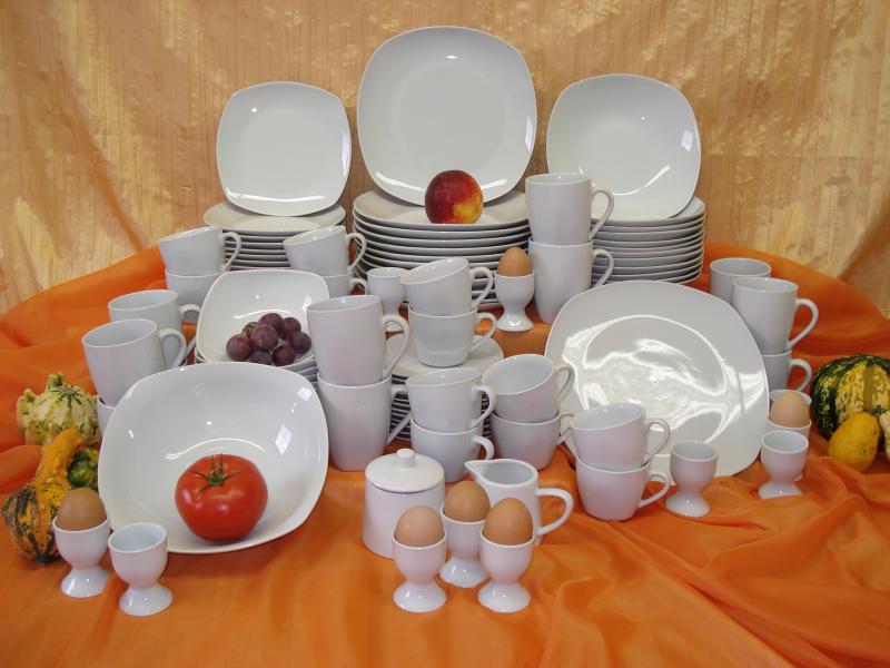 Square Weiss Geschirrservice Serie